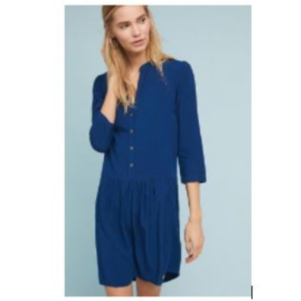 Anthropologie - NWT - Sonia drop-waist shirt dress by The Odells -Size Sm/Petite
